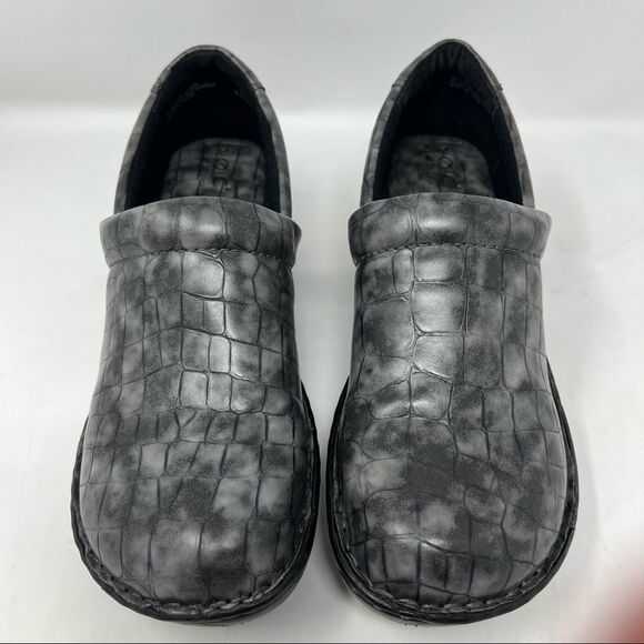 B.O.C. Born Concept Peggy Faux Vegan Leather Croc Embossed Comfort Clog - Picture 2 of 10